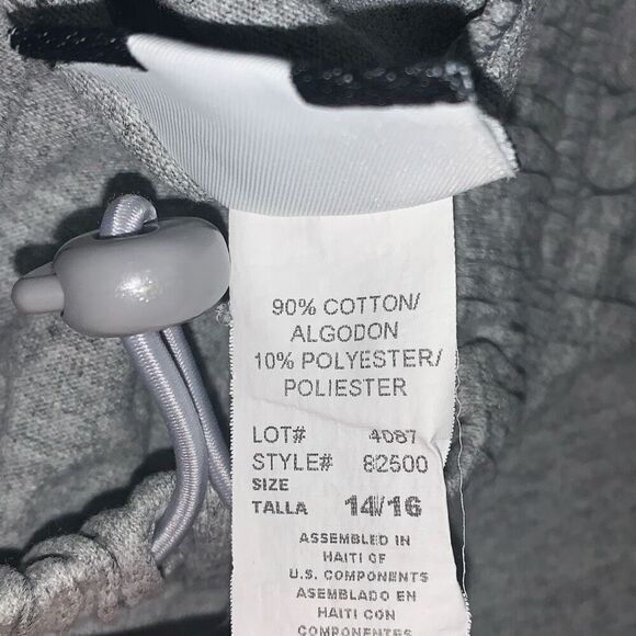 In Design Girls Size 14/16 Casual‎ Knit Shorts Gray Red Elastic Drawstring Waist - Picture 3 of 11